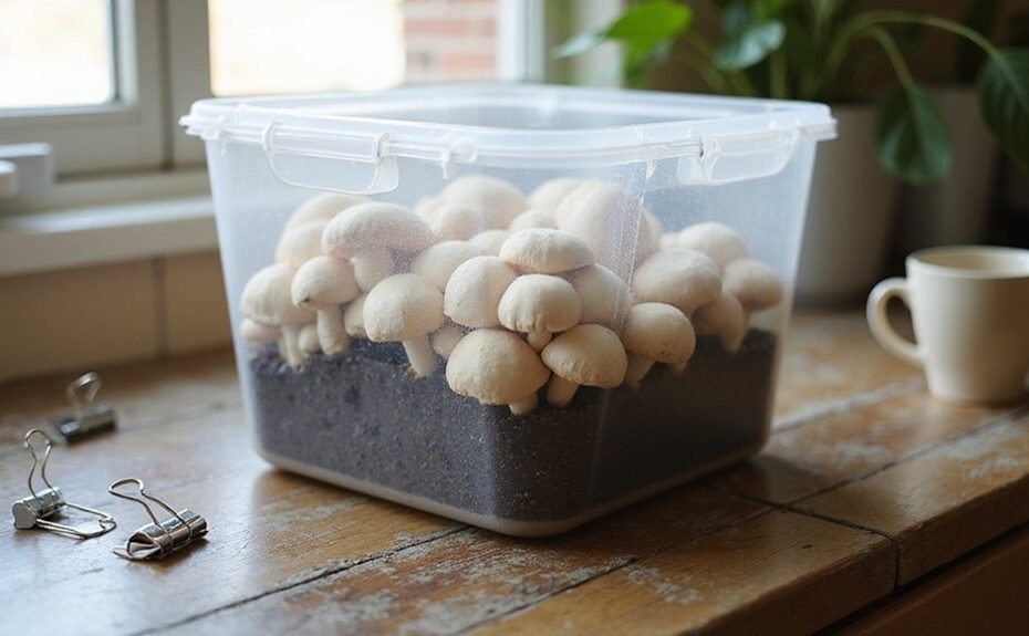 homemade mushroom cultivation setup