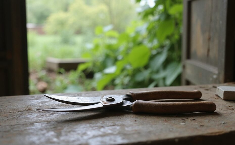 sharpening pruning shears